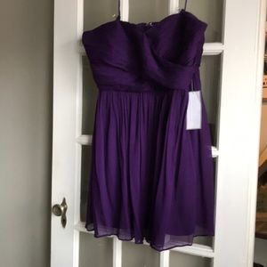 J. Crew Arabelle eggplant silk chiffon dress NWT